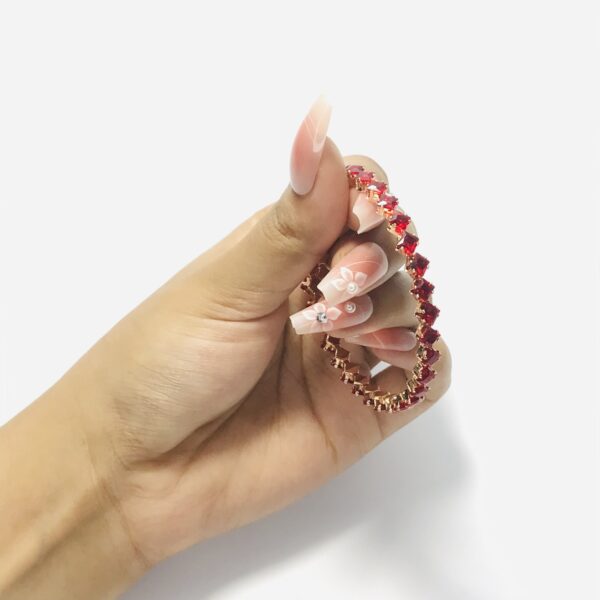 Red Color Original Diamond Cut Bracelet For Girls - Image 3