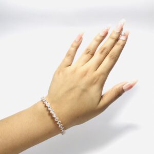 White Color Original Diamond Cut Bracelet For Girls