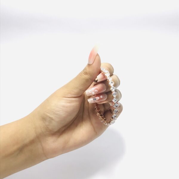 White Color Original Diamond Cut Bracelet For Girls - Image 3
